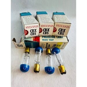 Sylvania CBX CBS Projector Lamp Blue Top‎ 75W 120V Light Bulbs Vintage